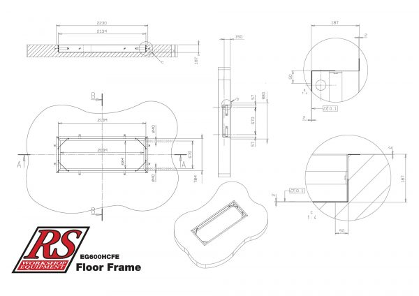 EG600HCFE floor Frame Drawing 1 0f 2