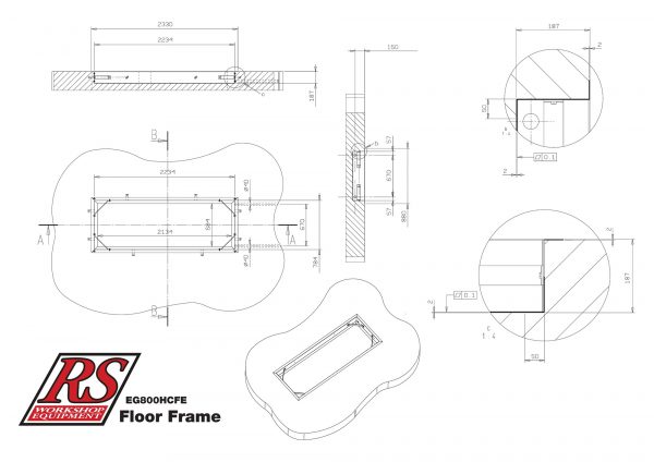 EG800HCFE floor Frame Drawing