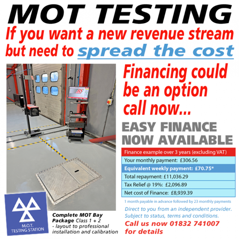 Motorcycle MOT Bay Package - RS Workshop Equipment